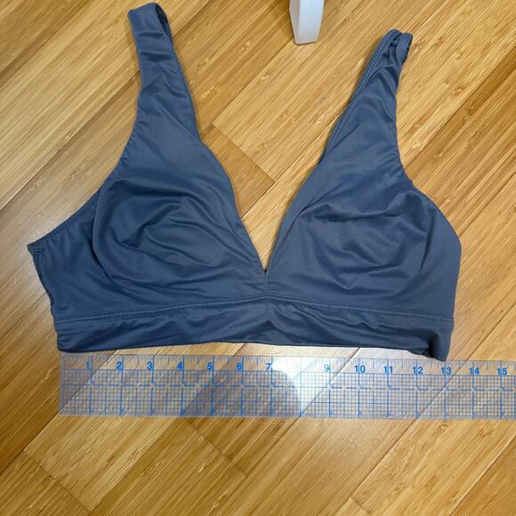 Victoria’s Secret Blue-Gray Plunge Bralette Size Large B85 Pullover Wireless - Picture 10 of 11
